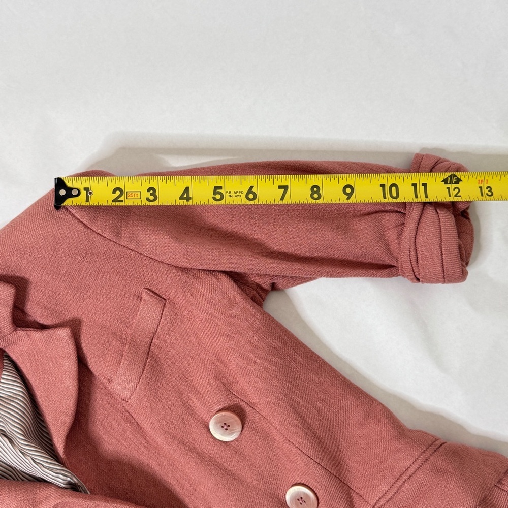 Veronica Beard Blazer Odile Dickey Pink Jacket Rosewood Double Breasted SZ 0 - Picture 14 of 16